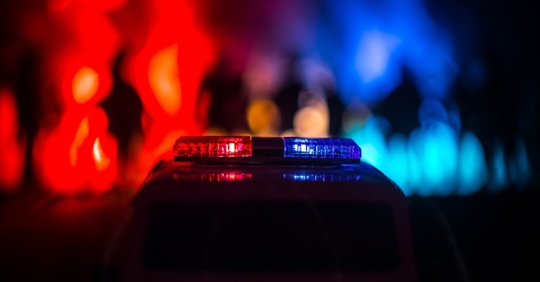 cop car looking at people